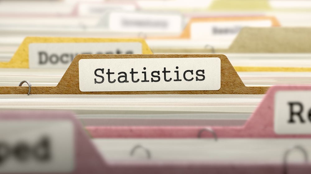 Statistics Concept On Folder Register In Multicolor Card Index Closeup View Selective Focus